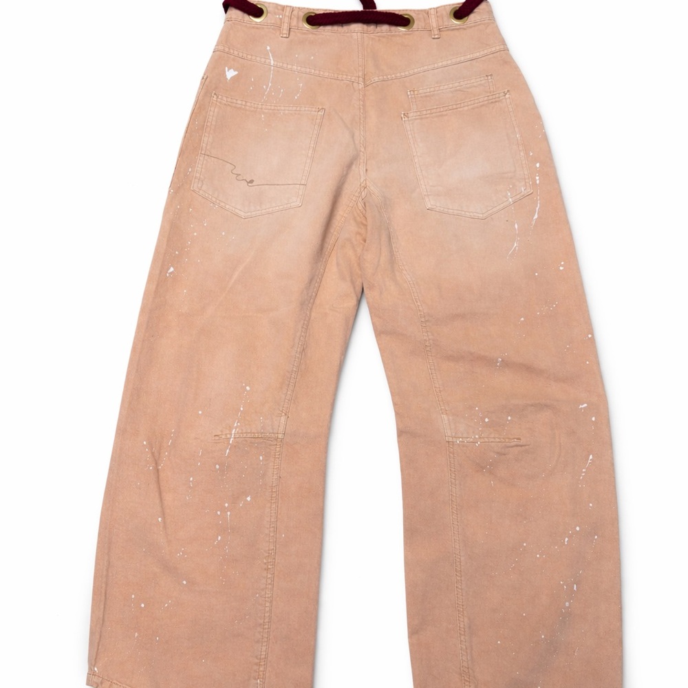 Free People Pink Paint-Splattered Moxie Pants - Picture 2 of 3